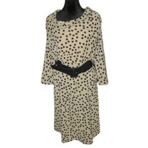 Annalee + Hope Belted Knit Cowl Neck Midi Dress Size 10 Medium Made In Vietnam